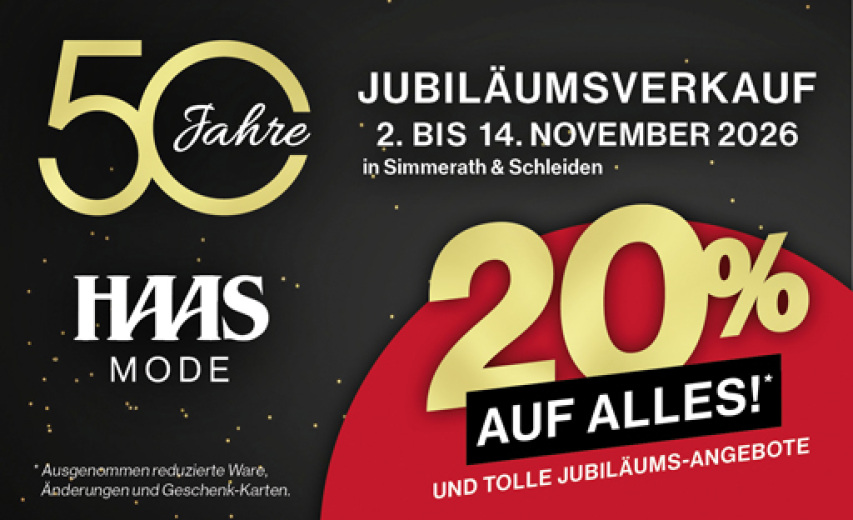 50 Jahre Mode Haas - das feiern wir mit euch!